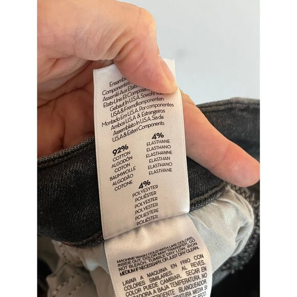 Mother Mid Rise Dazzler Ankle Straight Leg Jeans Night is Watching Black 28 - Picture 9 of 9